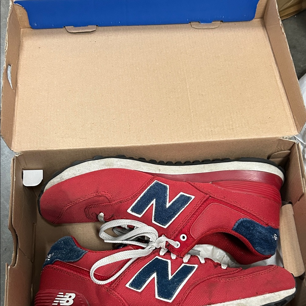 New Balance Kids Red and Blue Sneakers -used